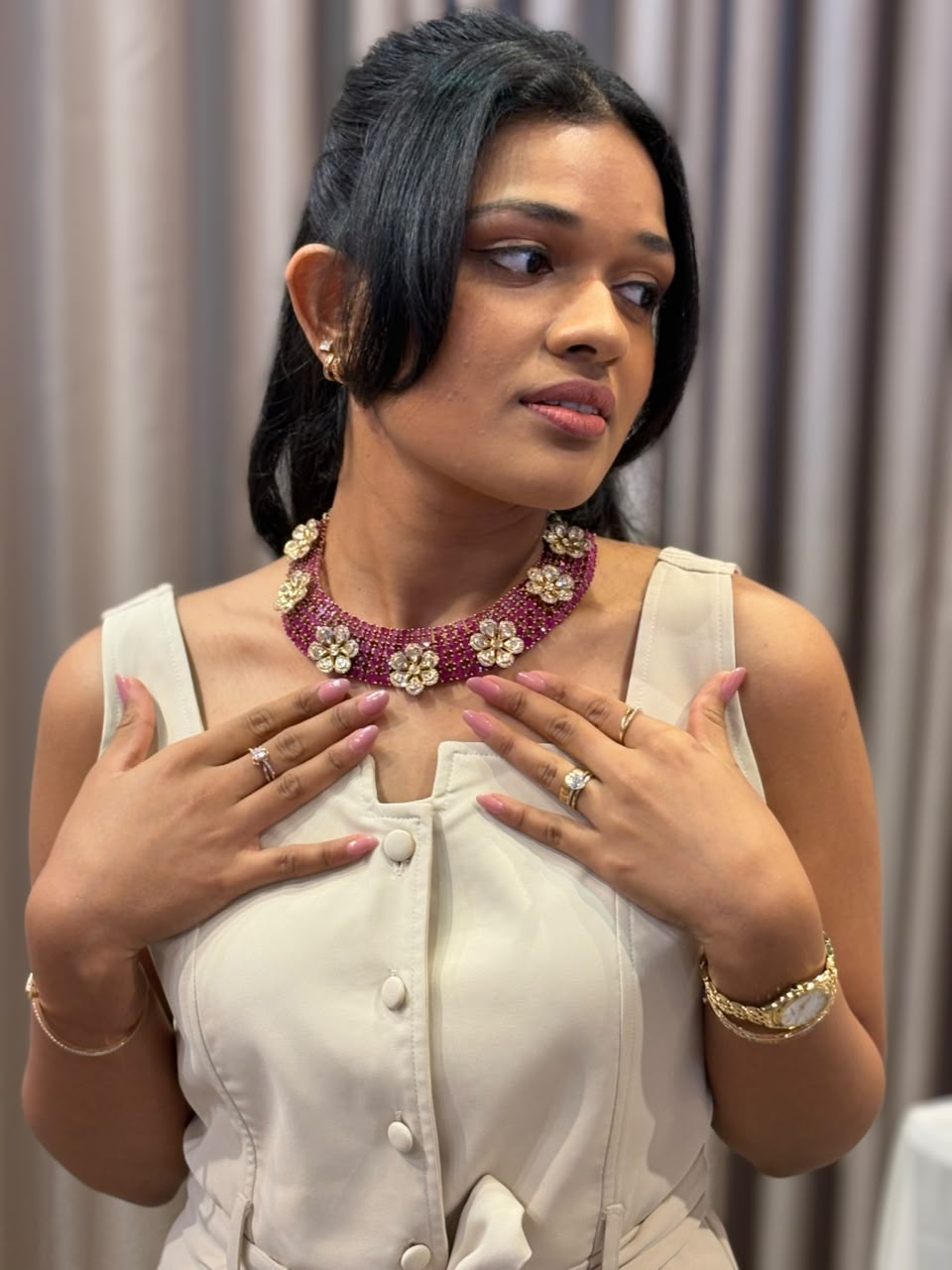Ruby Bloom Jewellery Set