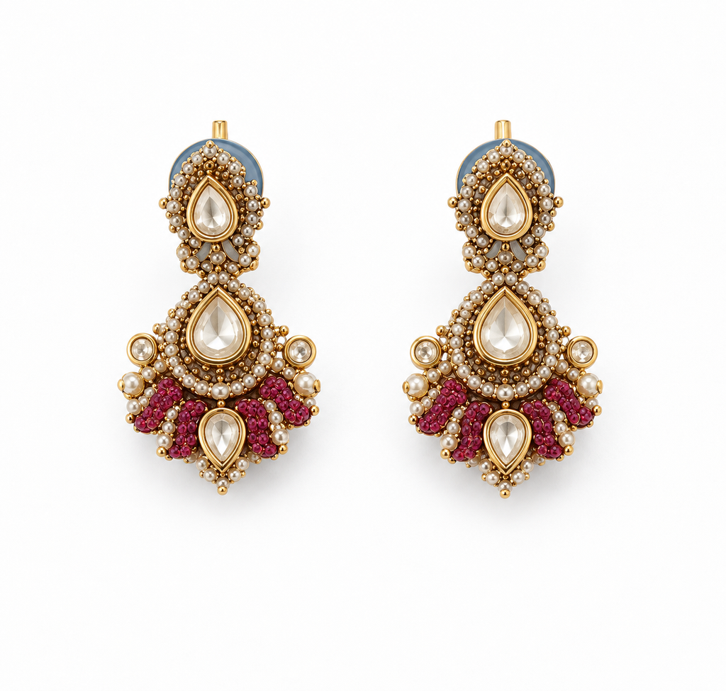 Ruby Paisley Necklace Set