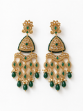 Emerald Drop Chandelier Earrings