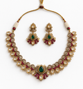 Emerald Paisley Necklace Set