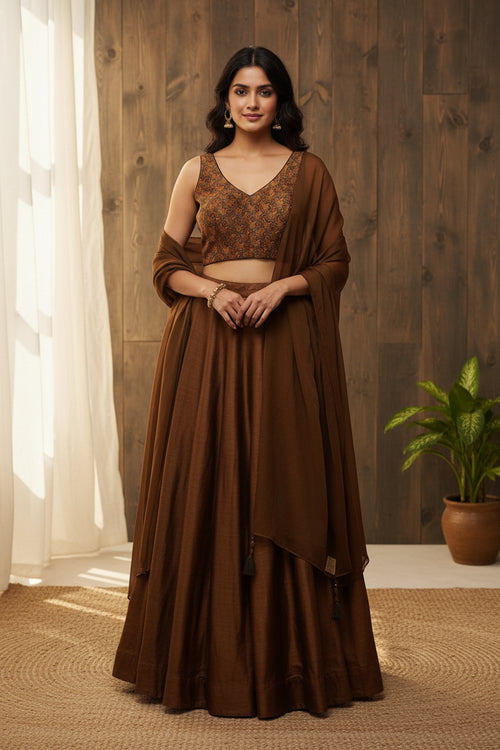 Antique Gold Brocade Blouse