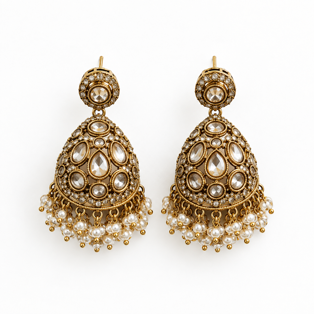Antique Jhumka Necklace Set