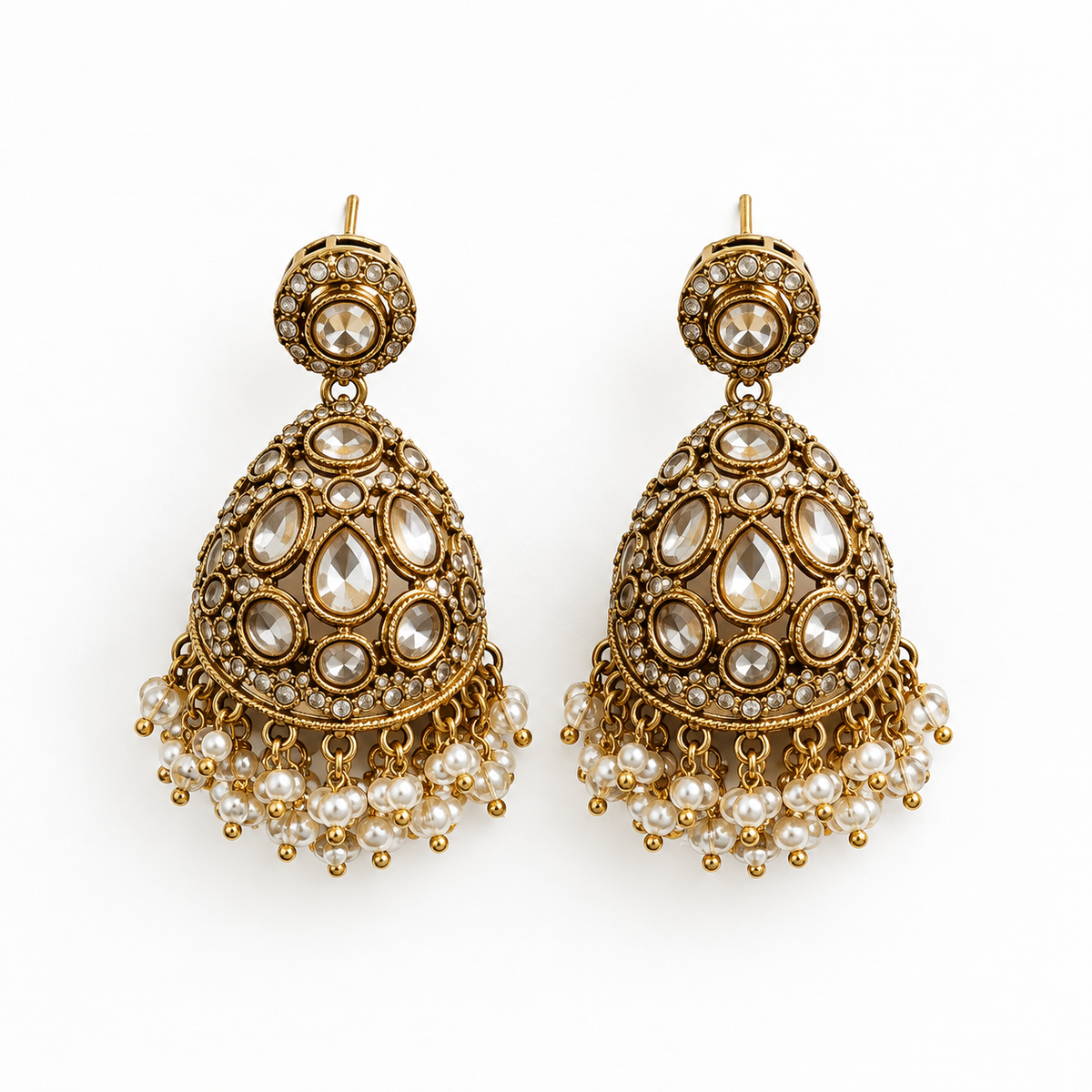 Antique Jhumka Necklace Set