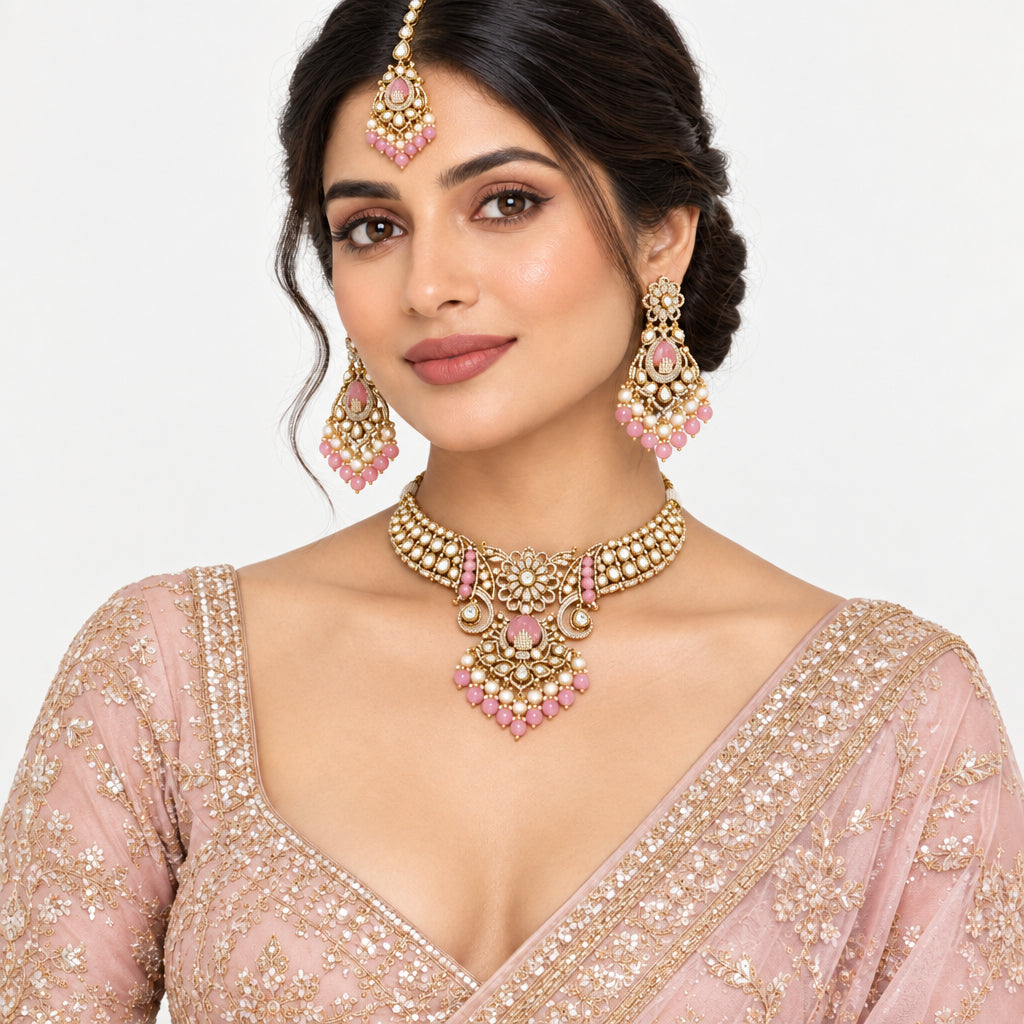 Royal Rose Kundan Set