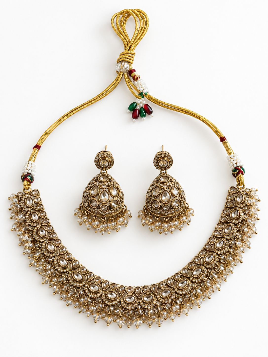 Antique Jhumka Necklace Set