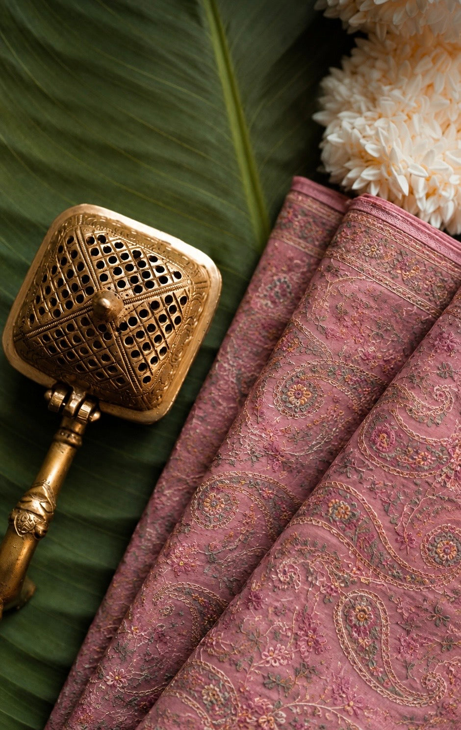 Blush Paisley Saree