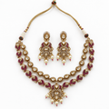 Layered Pearl Drop Necklace Set