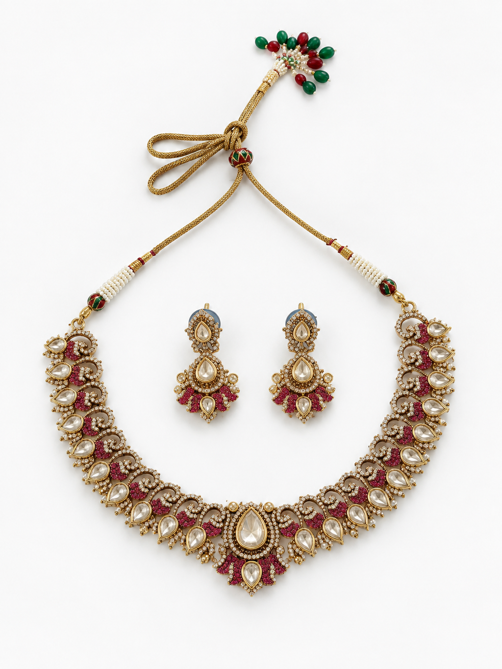 Ruby Paisley Necklace Set