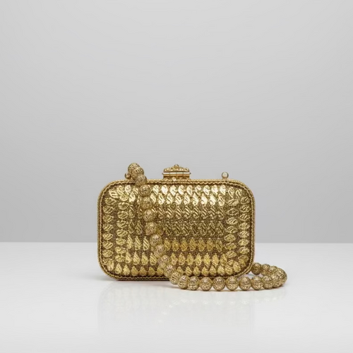 Antique Gold Box Clutch