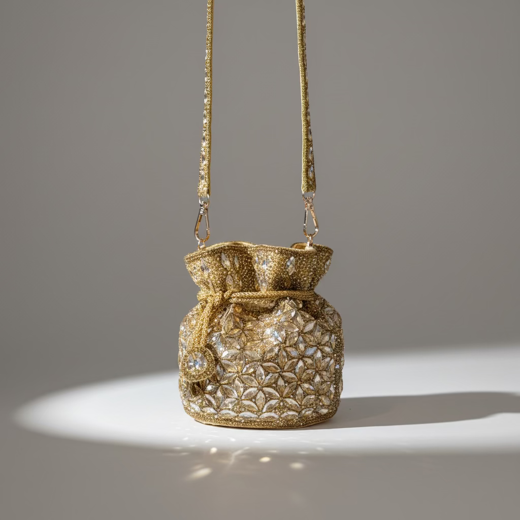 Crystal Bloom Potli Bag