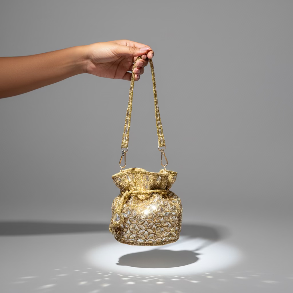 Crystal Bloom Potli Bag