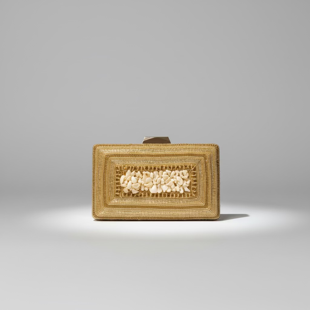 Shimmer Shell Clutch