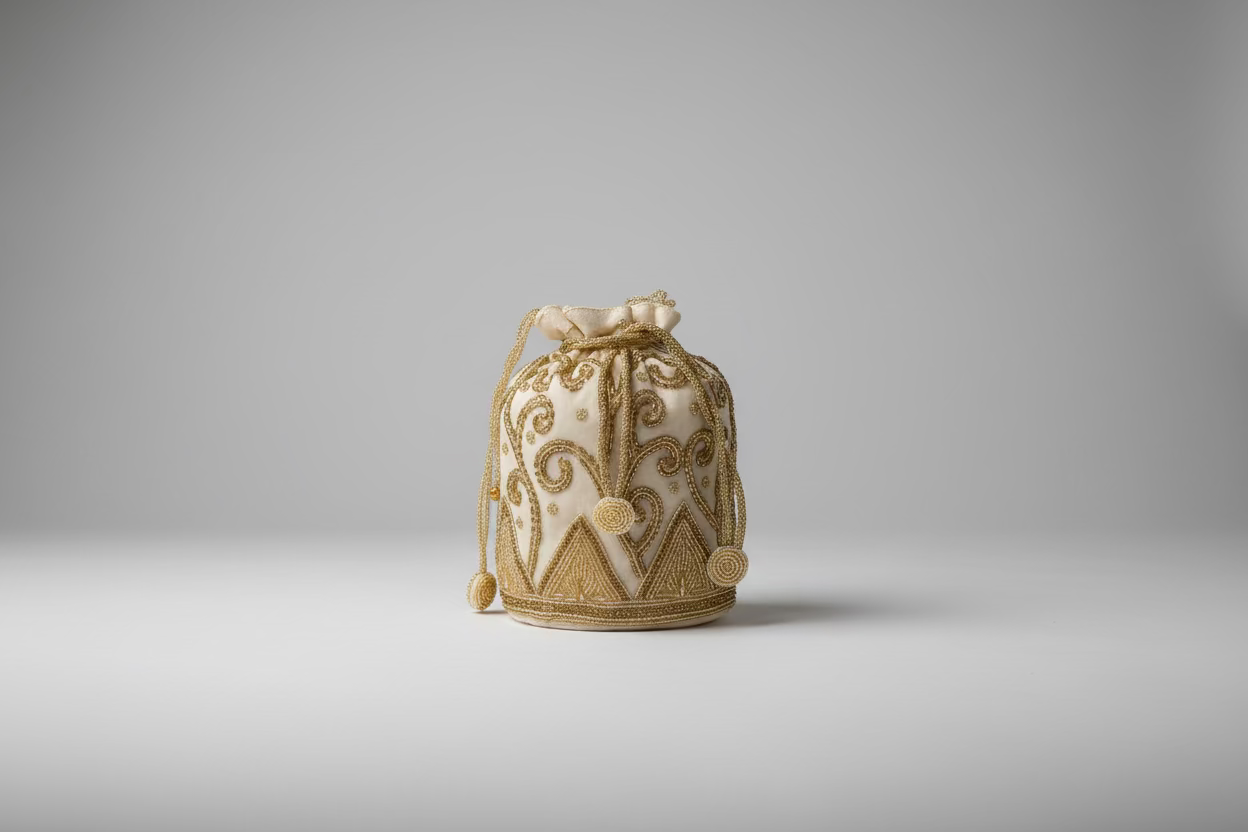 Golden Whisper Potli Bag